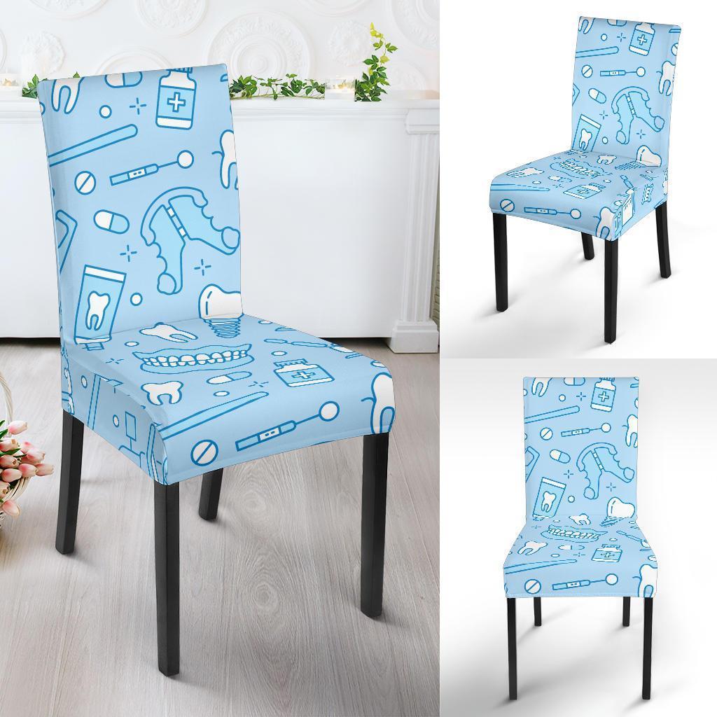 Dental Dentistry Dentist Tooth Pattern Print Chair Cover-grizzshop