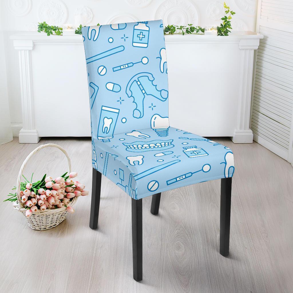 Dental Dentistry Dentist Tooth Pattern Print Chair Cover-grizzshop