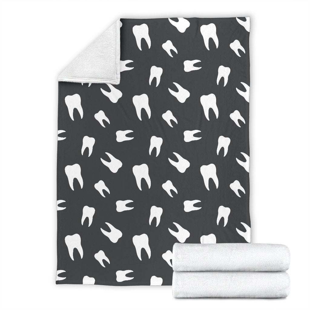 Dentist Dental Dentistry Tooth Pattern Print Blanket-grizzshop