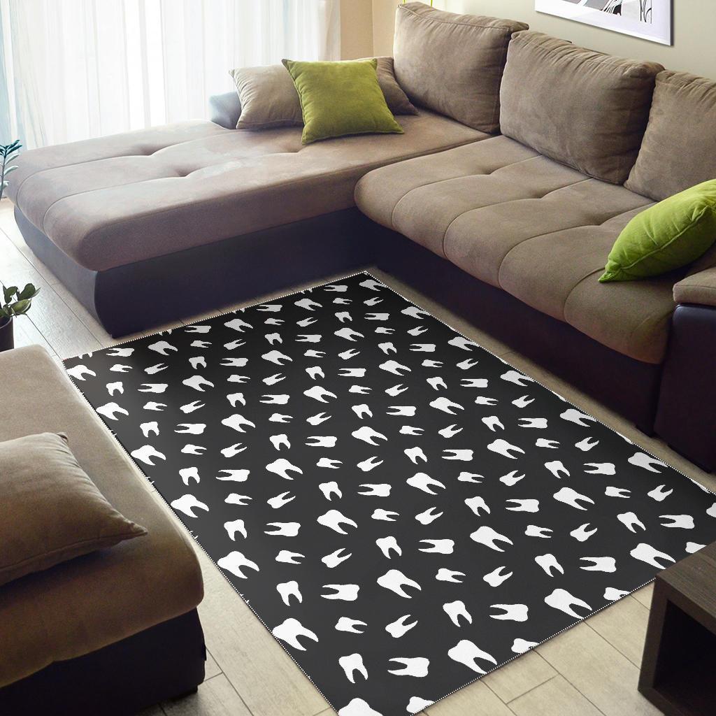 Dentist Dental Dentistry Tooth Pattern Print Floor Mat-grizzshop