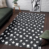 Dentist Dental Dentistry Tooth Pattern Print Floor Mat-grizzshop