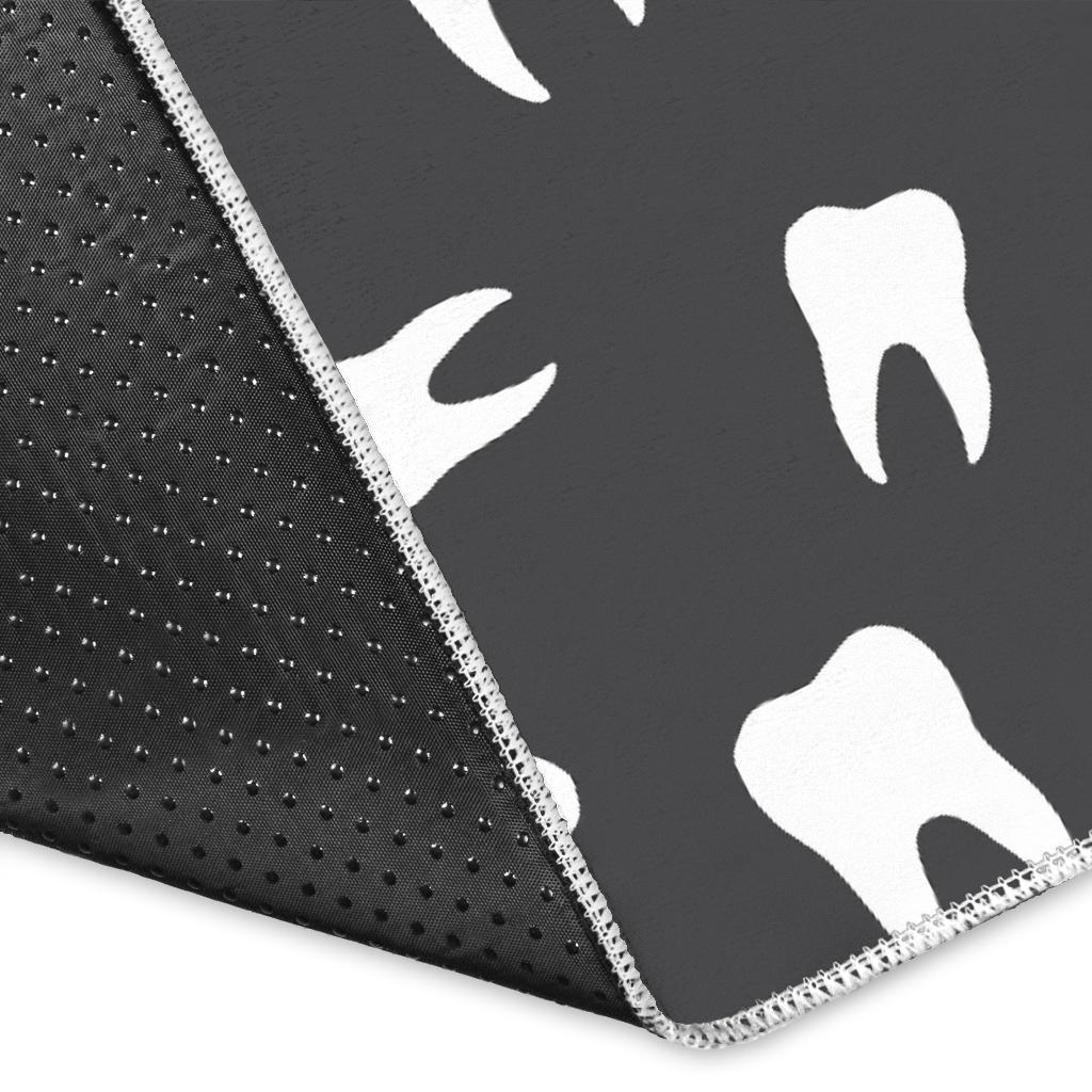 Dentist Dental Dentistry Tooth Pattern Print Floor Mat-grizzshop