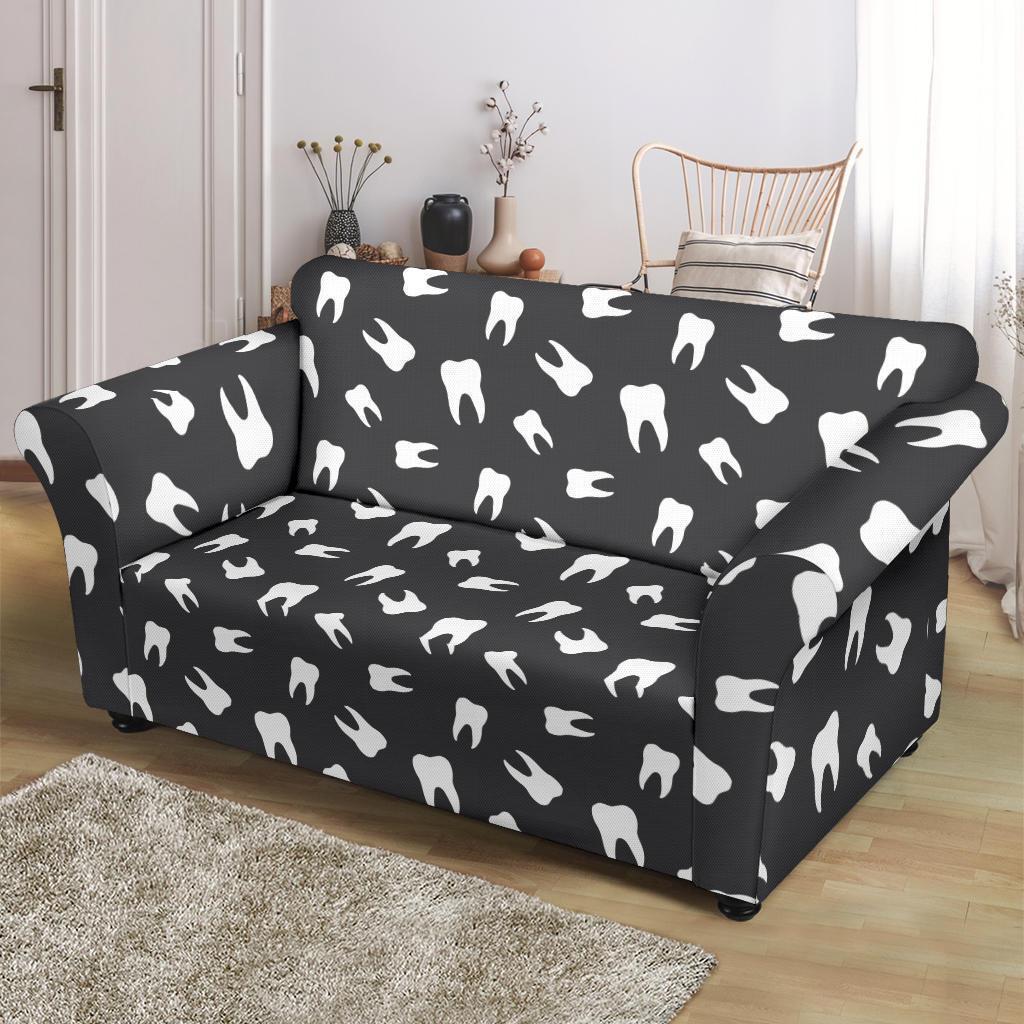 Dentist Dental Dentistry Tooth Pattern Print Loveseat Cover-grizzshop