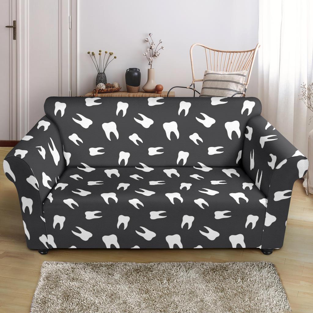 Dentist Dental Dentistry Tooth Pattern Print Loveseat Cover-grizzshop