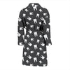 Dentist Dental Dentistry Tooth Pattern Print Men Long Robe-grizzshop