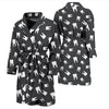 Dentist Dental Dentistry Tooth Pattern Print Men Long Robe-grizzshop