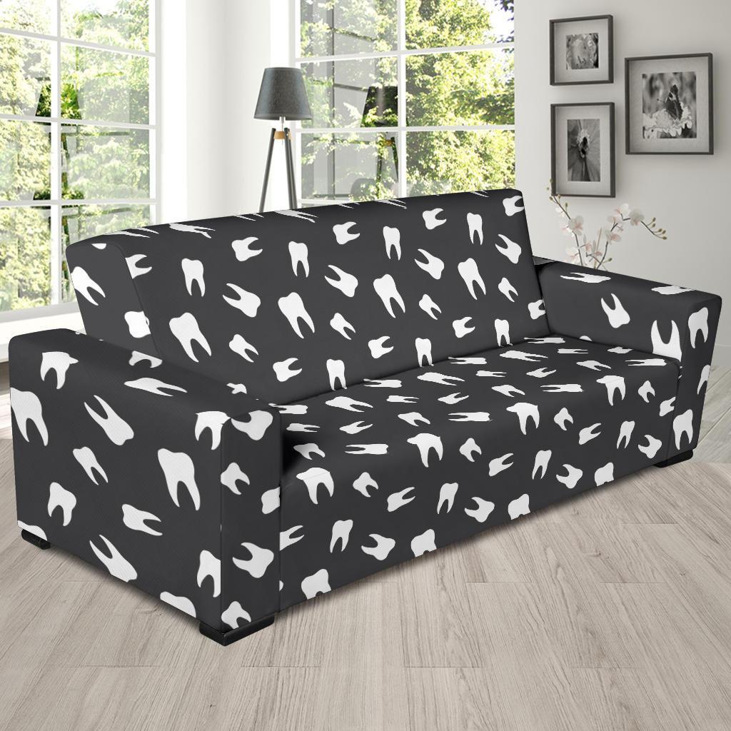 Dentist Dental Dentistry Tooth Pattern Print Sofa Covers-grizzshop