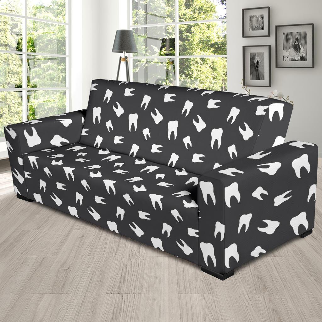 Dentist Dental Dentistry Tooth Pattern Print Sofa Covers-grizzshop