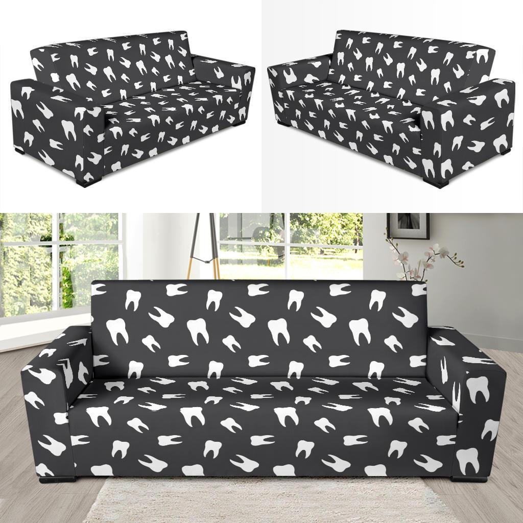 Dentist Dental Dentistry Tooth Pattern Print Sofa Covers-grizzshop