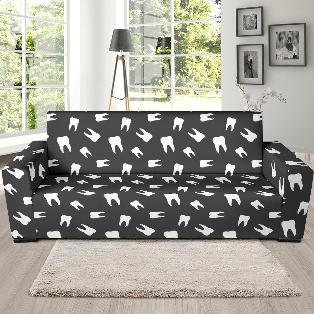 Dentist Dental Dentistry Tooth Pattern Print Sofa Covers-grizzshop