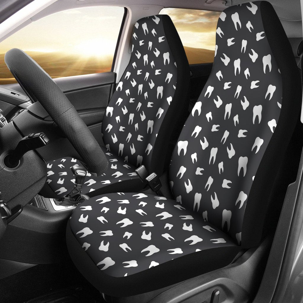 Dentist Dental Dentistry Tooth Pattern Print Universal Fit Car Seat Cover-grizzshop