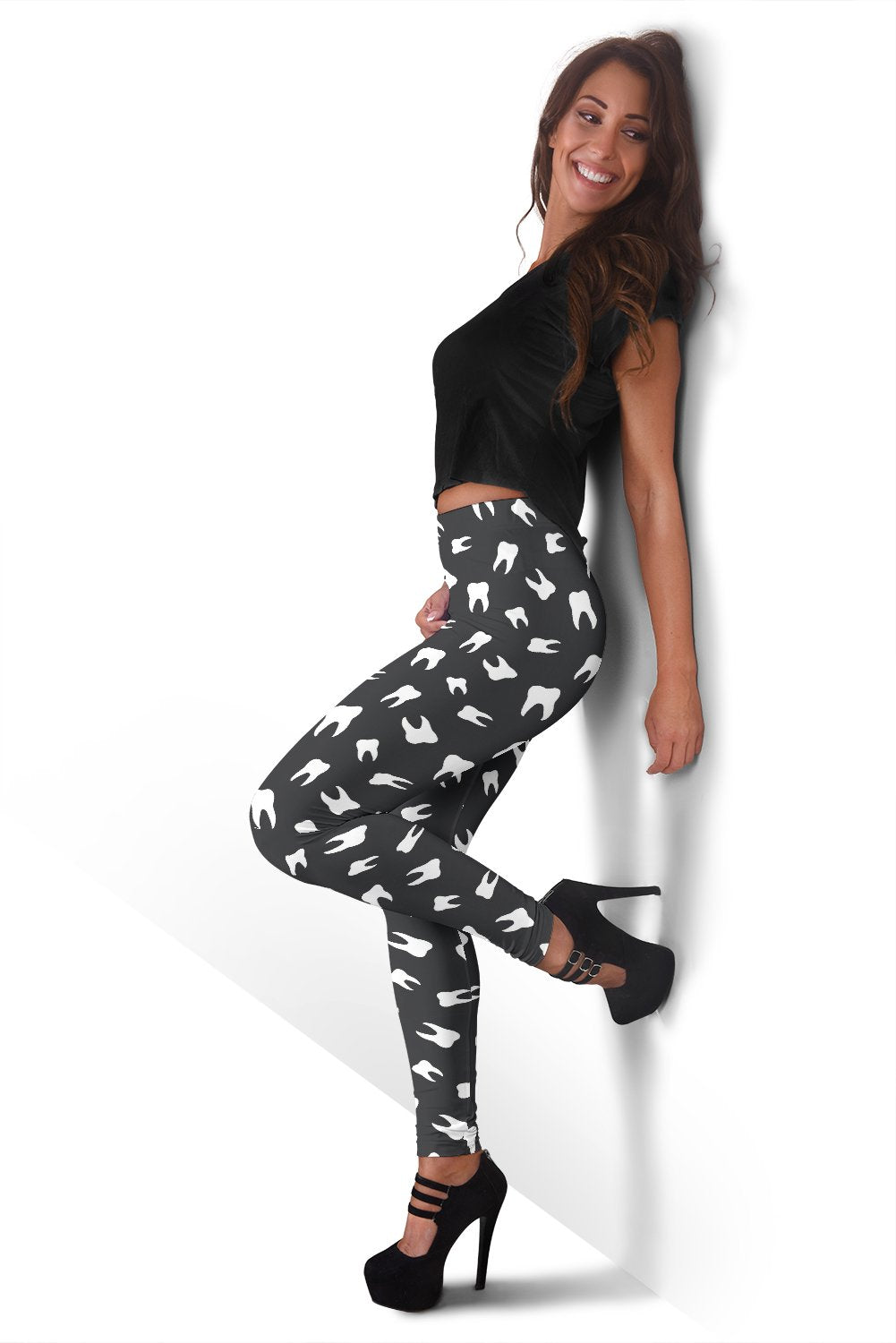 Dentist Dental Dentistry Tooth Pattern Print Women Leggings-grizzshop