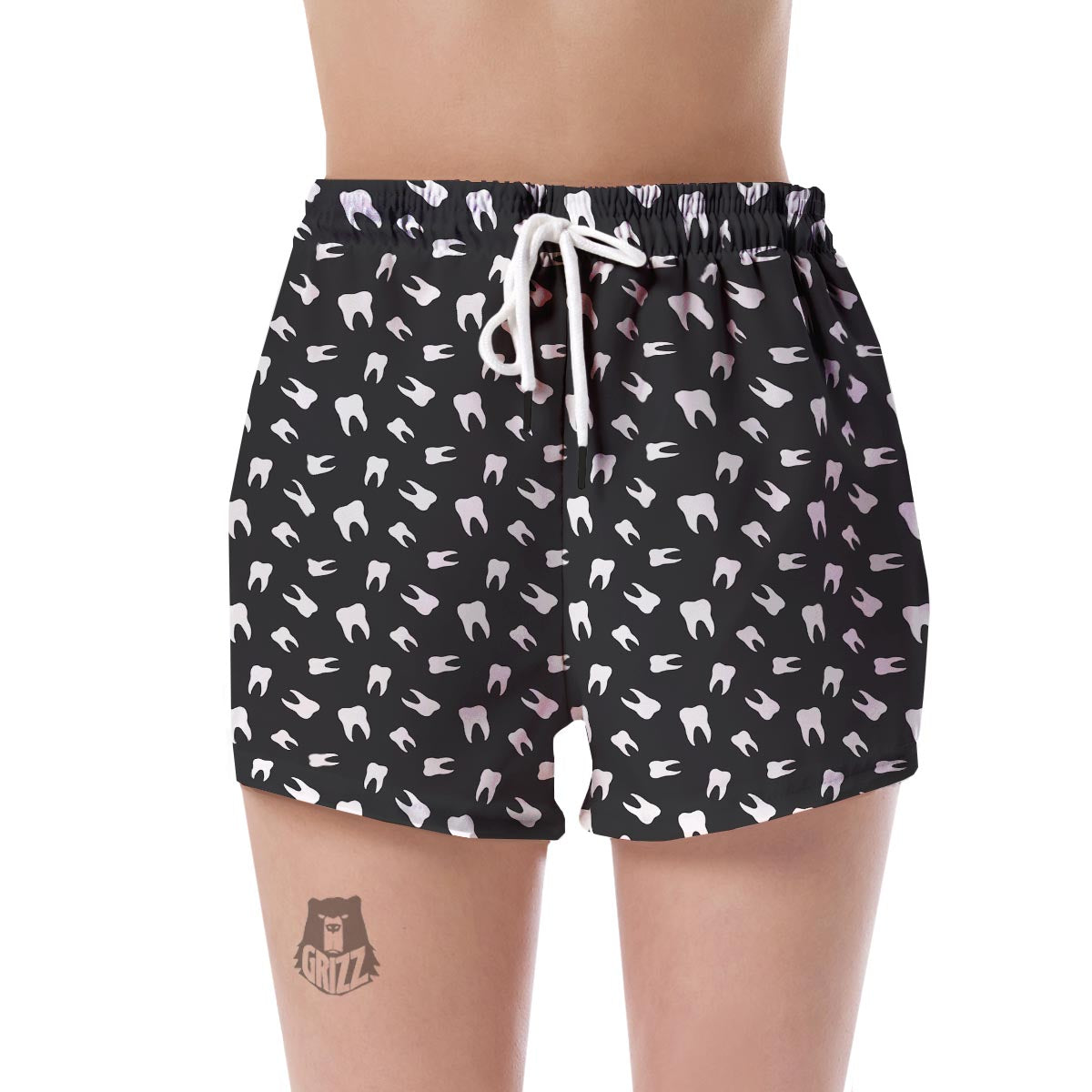Dentist Dental Dentistry Tooth Pattern Print Women's Shorts-grizzshop