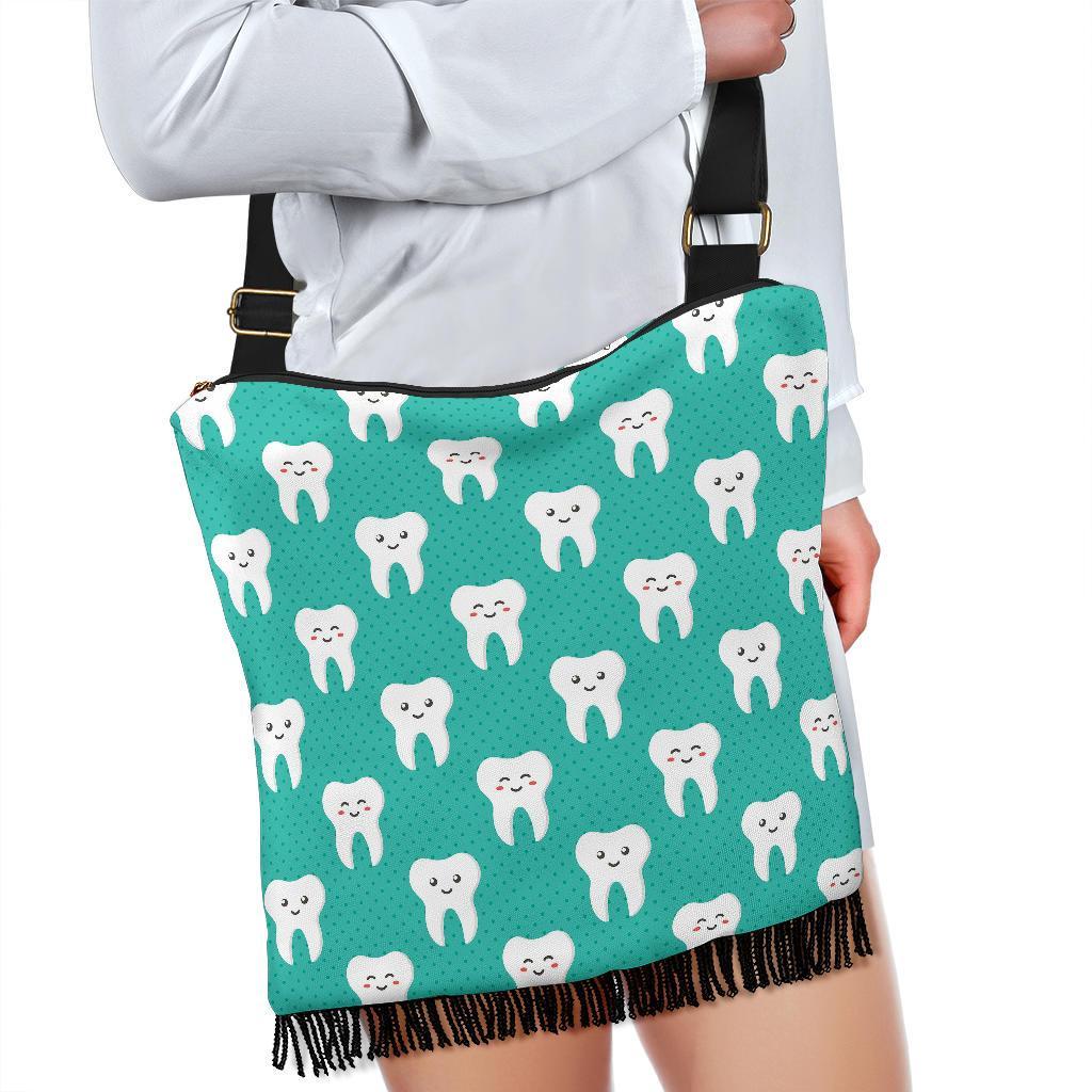 Dentistry Dentist Dental Tooth Pattern Print Crossbody Bags-grizzshop