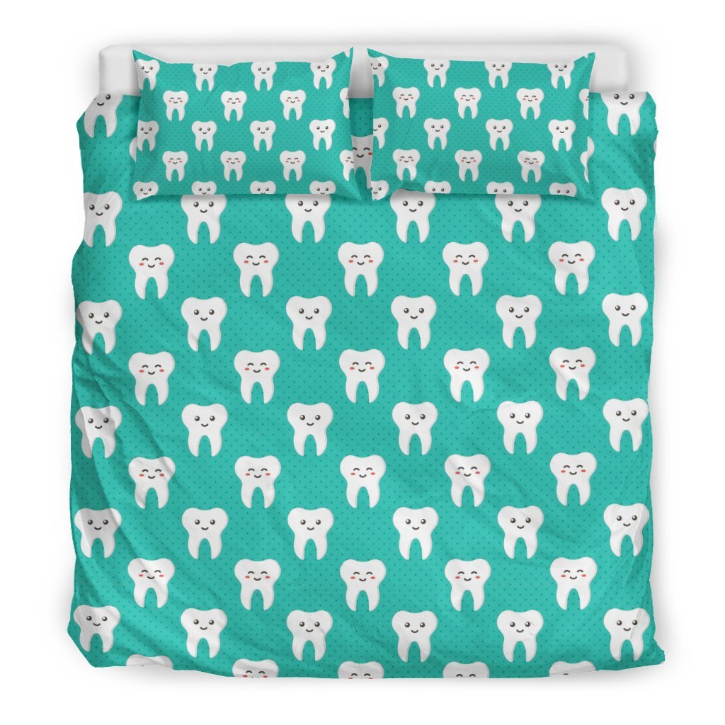 Dentistry Dentist Dental Tooth Pattern Print Duvet Cover Bedding Set-grizzshop
