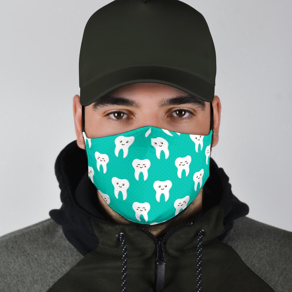 Dentistry Dentist Dental Tooth Pattern Print Face Mask-grizzshop