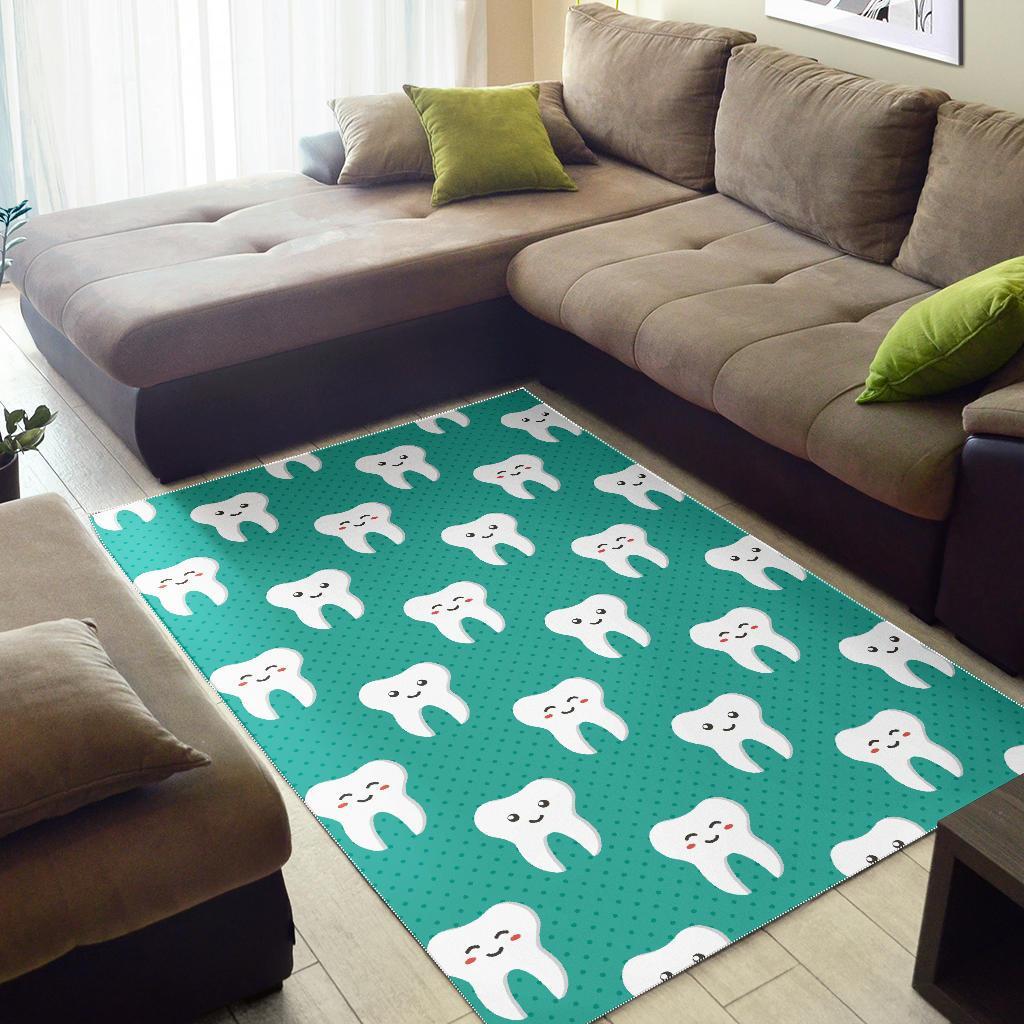 Dentistry Dentist Dental Tooth Pattern Print Floor Mat-grizzshop