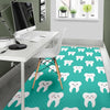 Dentistry Dentist Dental Tooth Pattern Print Floor Mat-grizzshop