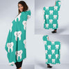 Dentistry Dentist Dental Tooth Pattern Print Hooded Blanket-grizzshop