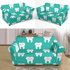 Dentistry Dentist Dental Tooth Pattern Print Loveseat Cover-grizzshop