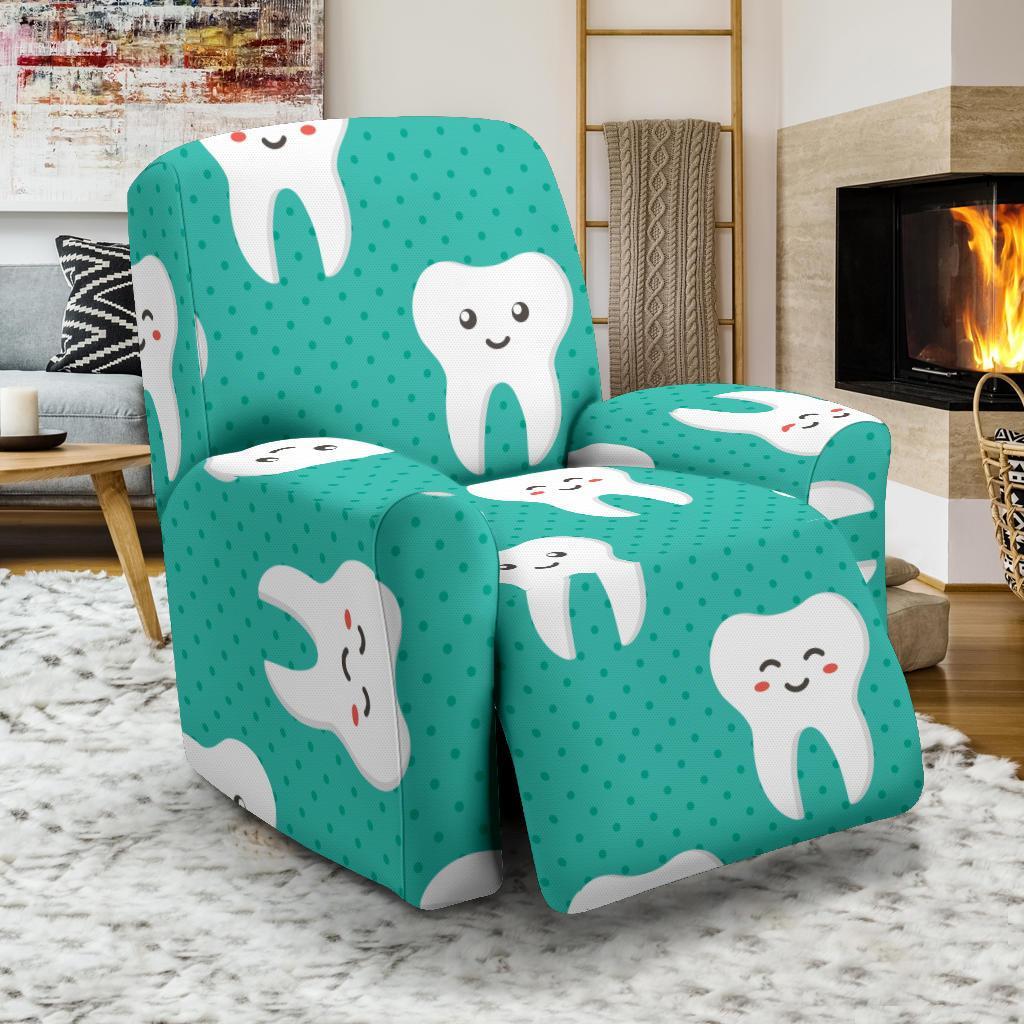 Dentistry Dentist Dental Tooth Pattern Print Recliner Cover-grizzshop