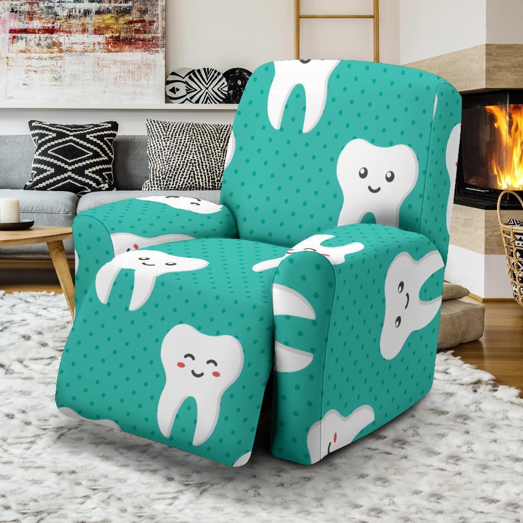 Dentistry Dentist Dental Tooth Pattern Print Recliner Cover-grizzshop