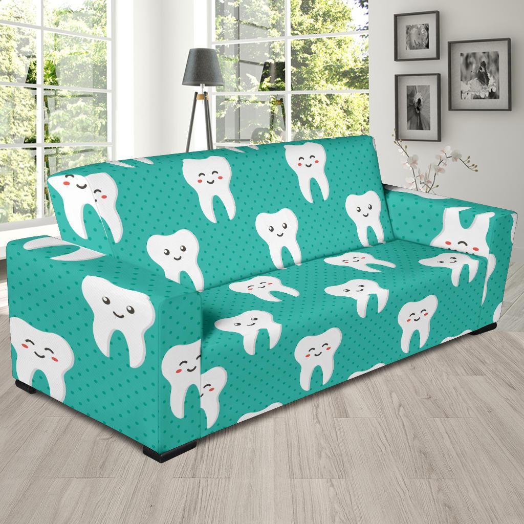 Dentistry Dentist Dental Tooth Pattern Print Sofa Covers-grizzshop