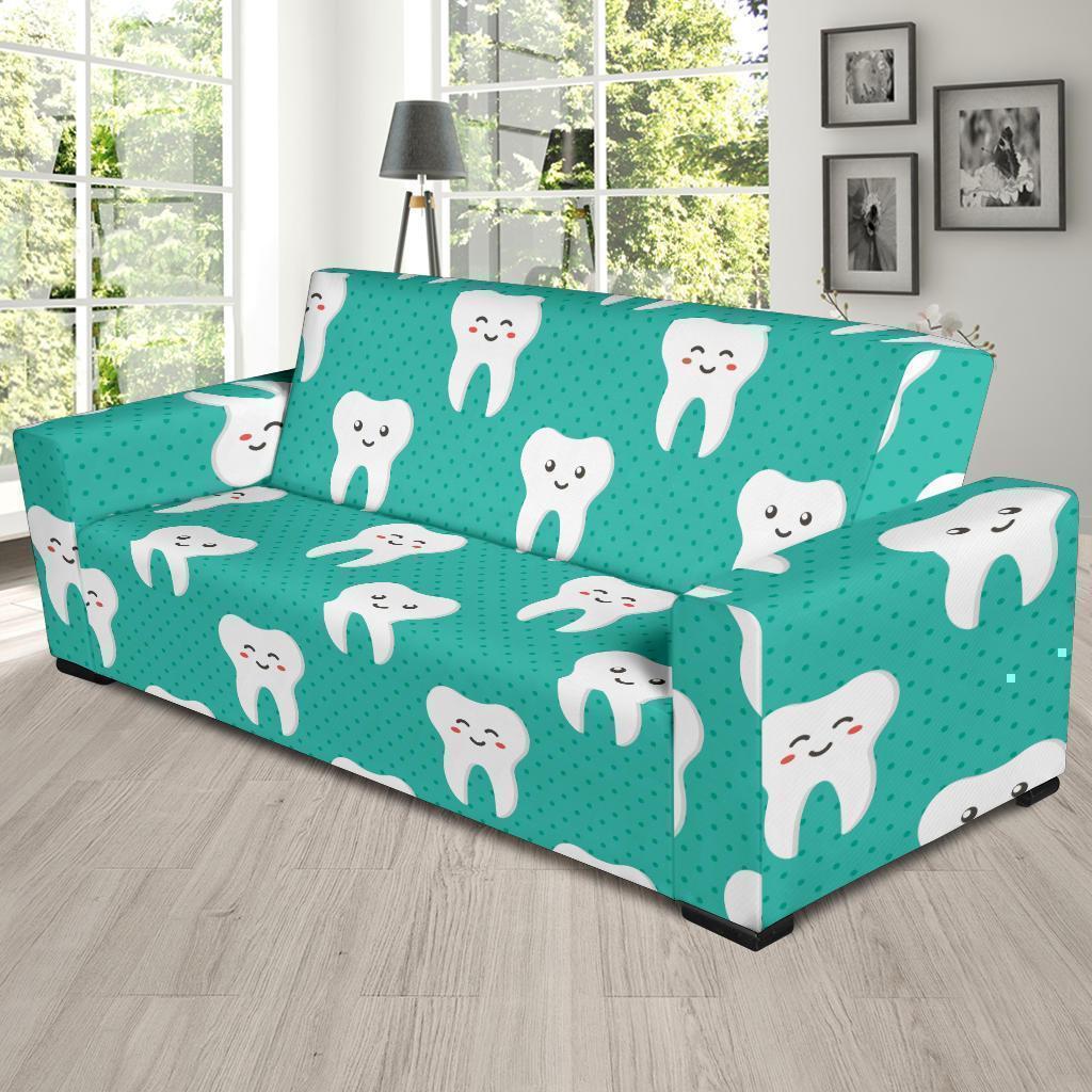 Dentistry Dentist Dental Tooth Pattern Print Sofa Covers-grizzshop