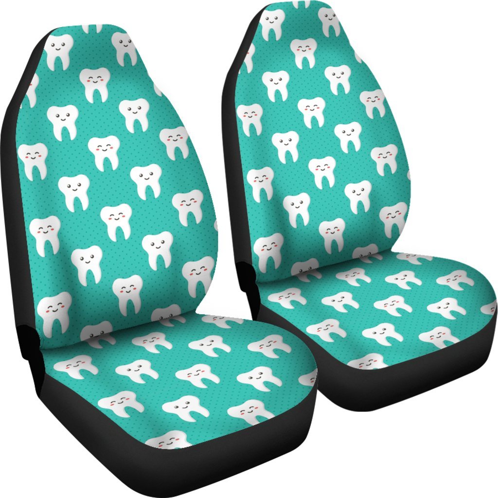 Dentistry Dentist Dental Tooth Pattern Print Universal Fit Car Seat Cover-grizzshop