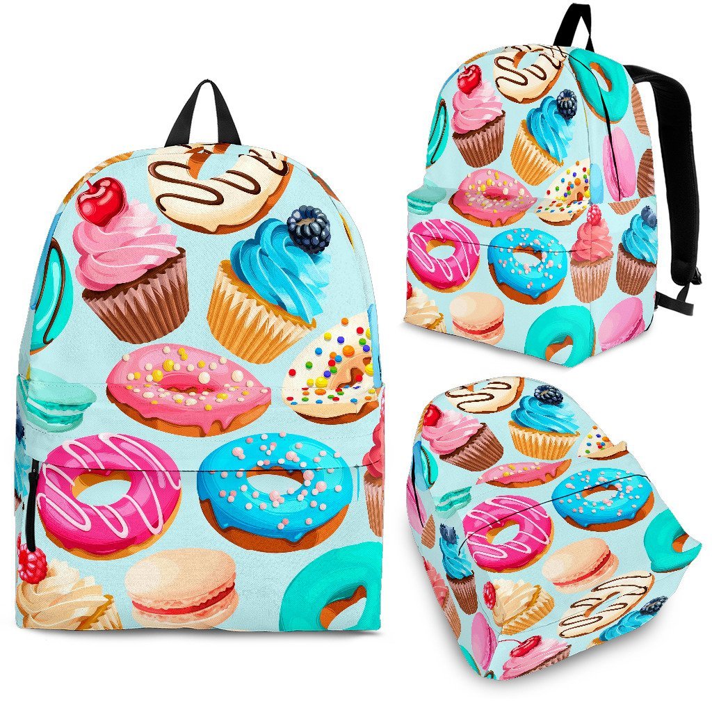 Dessert Cupcake Pattern Print Backpack-grizzshop