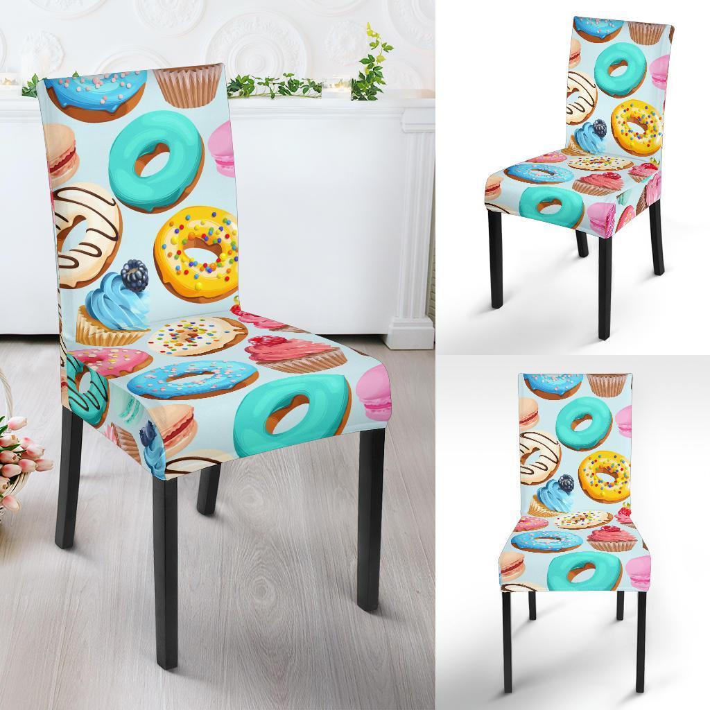 Dessert Cupcake Pattern Print Chair Cover-grizzshop