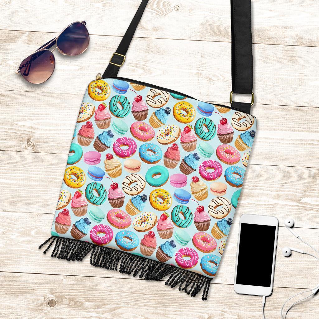 Dessert Cupcake Pattern Print Crossbody Bags-grizzshop