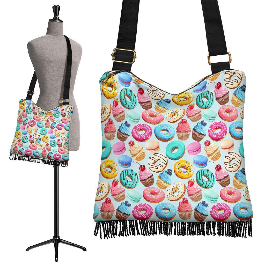 Dessert Cupcake Pattern Print Crossbody Bags-grizzshop