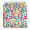 Dessert Cupcake Pattern Print Duvet Cover Bedding Set-grizzshop