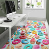 Dessert Cupcake Pattern Print Floor Mat-grizzshop