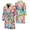 Dessert Cupcake Pattern Print Men Long Robe-grizzshop