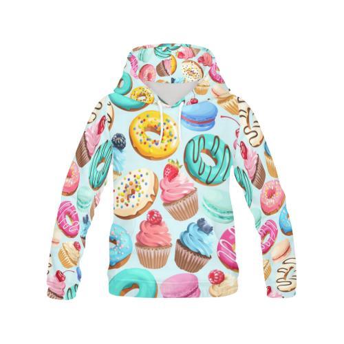 Dessert Cupcake Pattern Print Men Pullover Hoodie-grizzshop