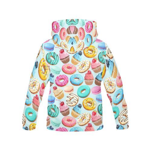 Dessert Cupcake Pattern Print Men Pullover Hoodie-grizzshop