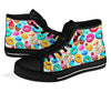 Dessert Cupcake Pattern Print Men Women's High Top Shoes-grizzshop