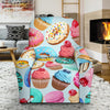 Dessert Cupcake Pattern Print Recliner Cover-grizzshop