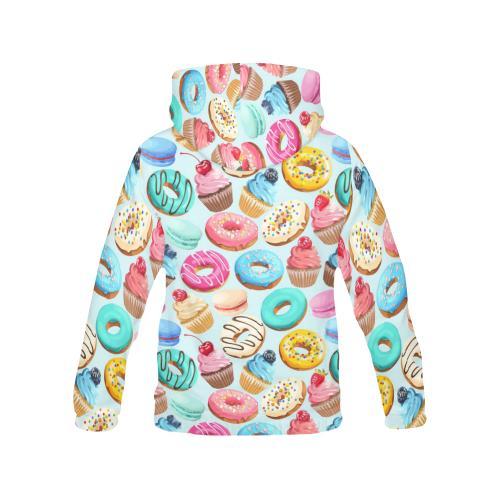 Dessert Cupcake Pattern Print Women Pullover Hoodie-grizzshop