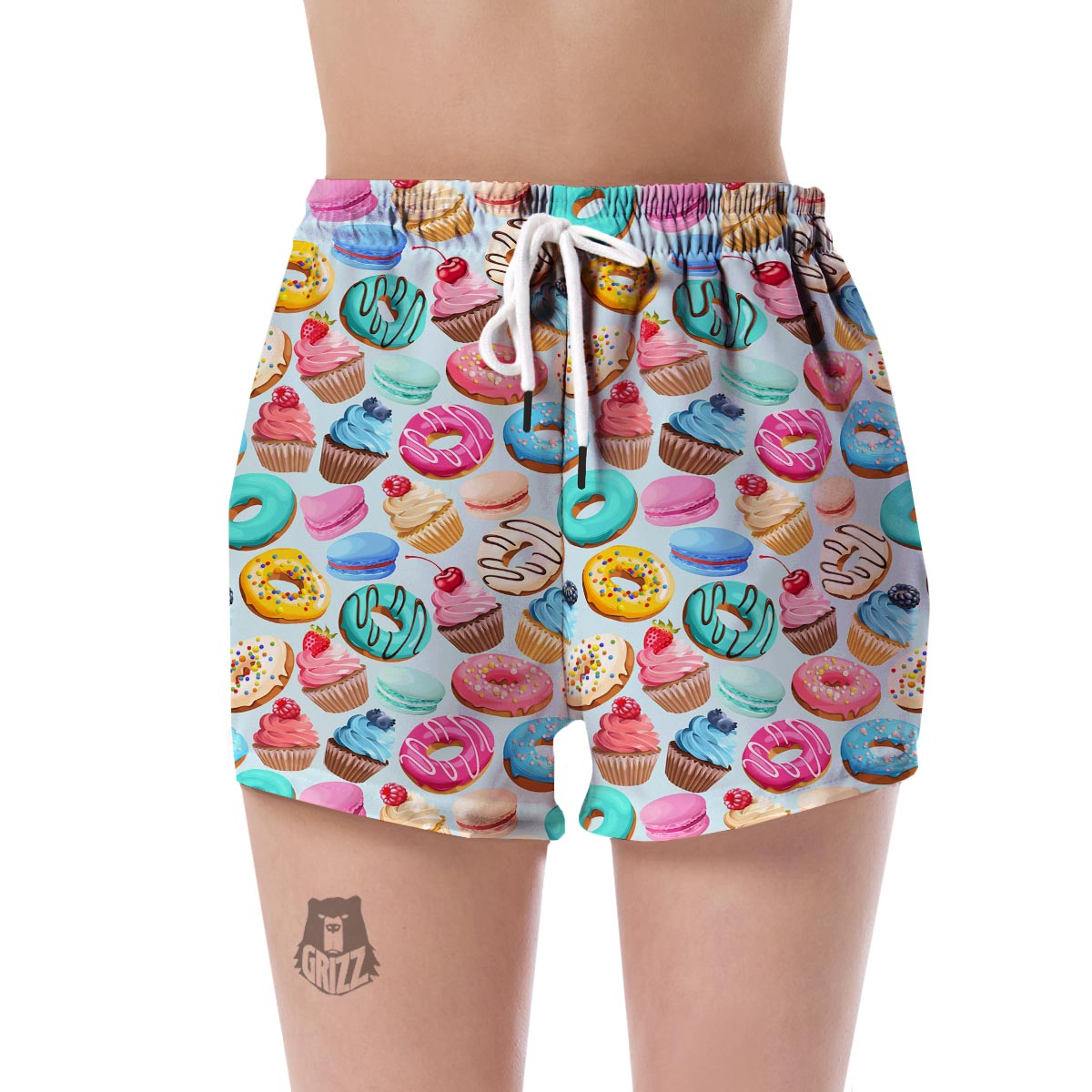 Dessert Cupcake Pattern Print Women's Shorts-grizzshop