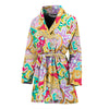 Dessert Gingerbread Man Chirstmas Pattern Print Women Long Robe-grizzshop