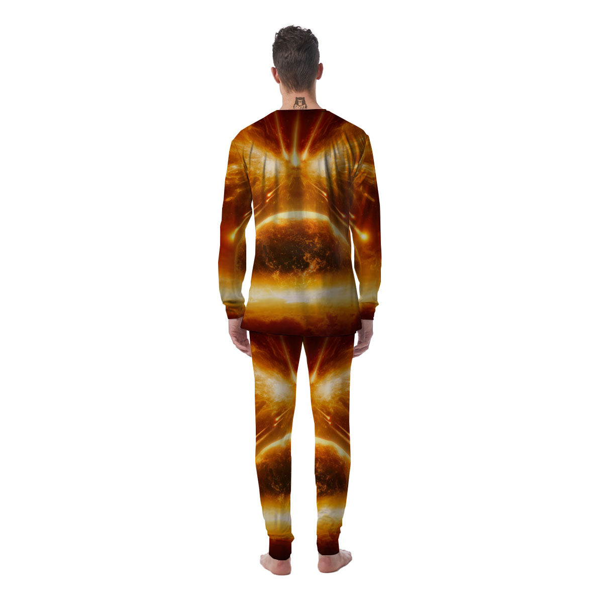 Destruction Of Planet Earth Print Men's Pajamas-grizzshop