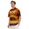 Destruction Of Planet Earth Print Men's Short Sleeve Shirts-grizzshop