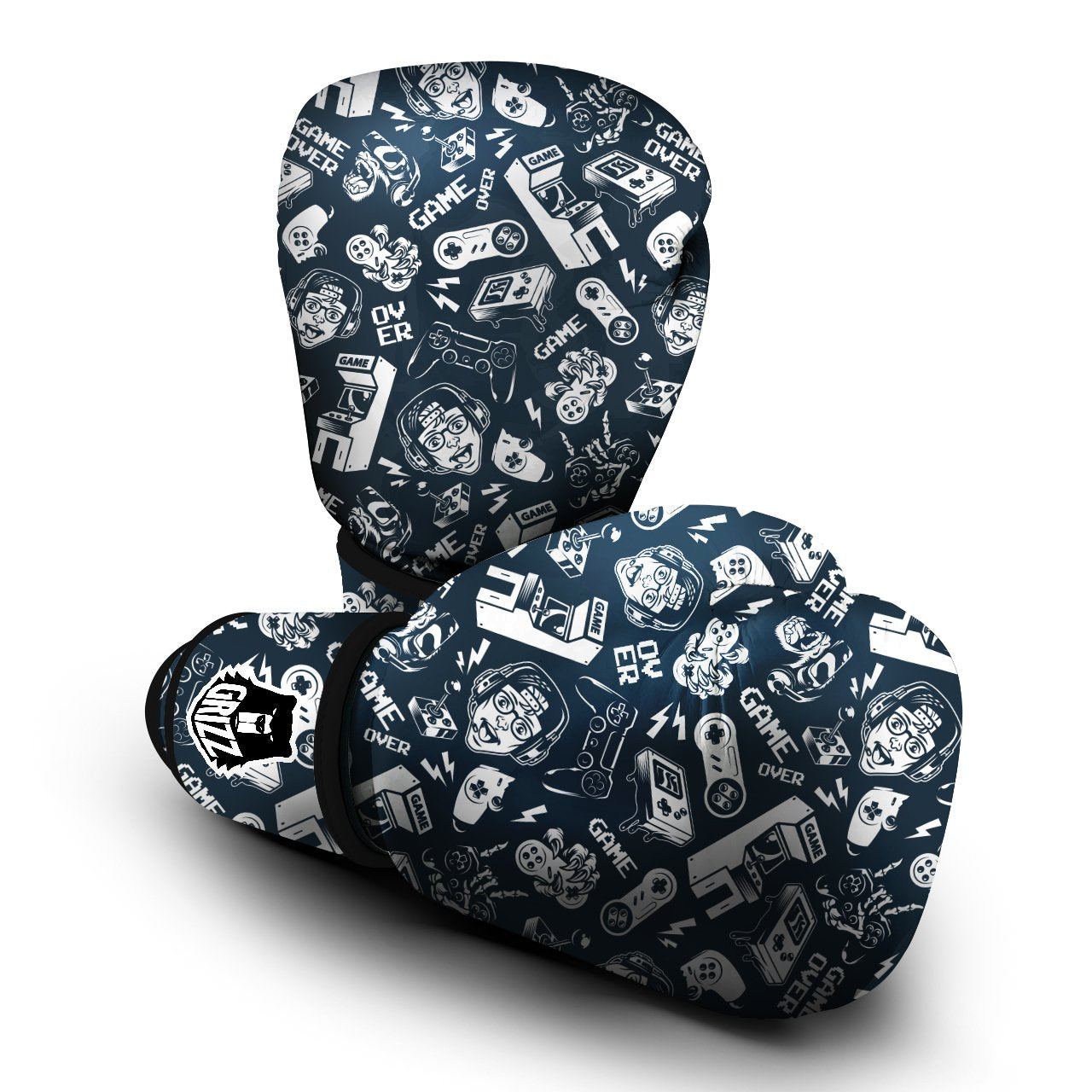 Devices Video Game Print Pattern Boxing Gloves-grizzshop