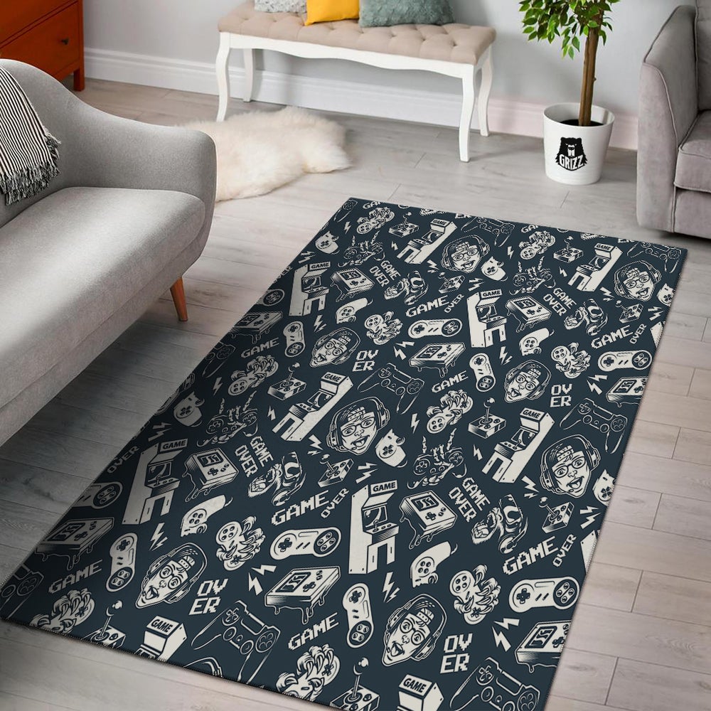 Devices Video Game Print Pattern Floor Mat-grizzshop