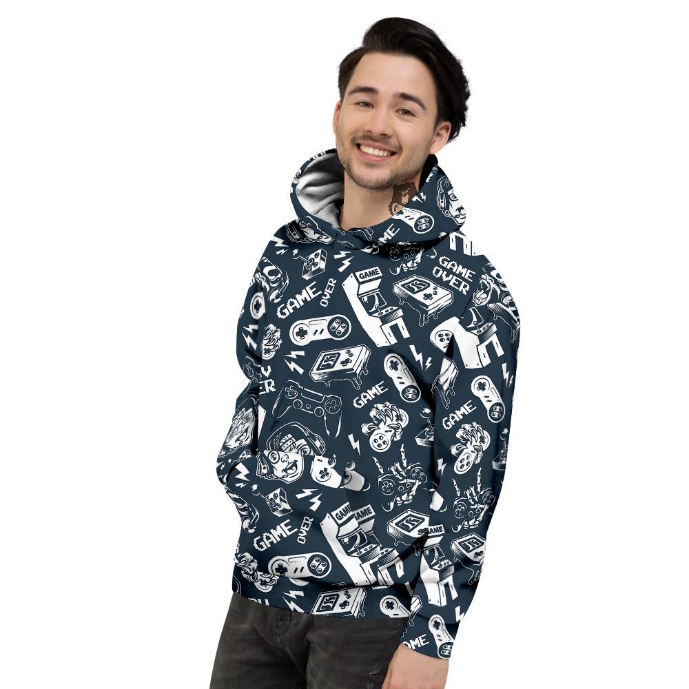 Devices Video Game Print Pattern Men's Hoodie-grizzshop