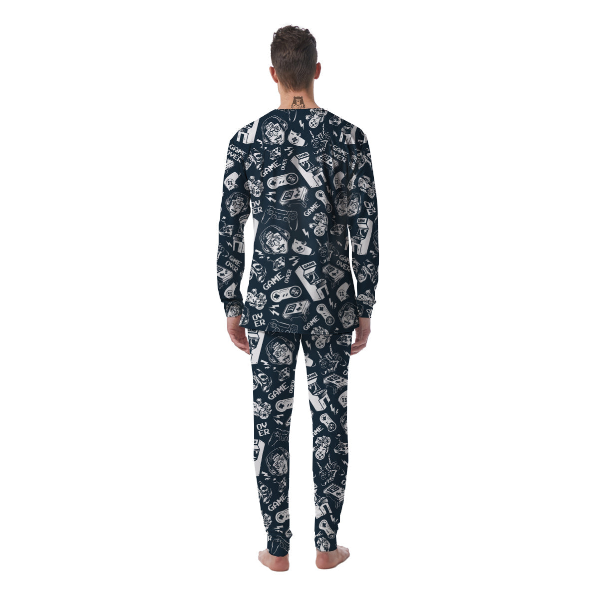 Devices Video Game Print Pattern Men's Pajamas-grizzshop