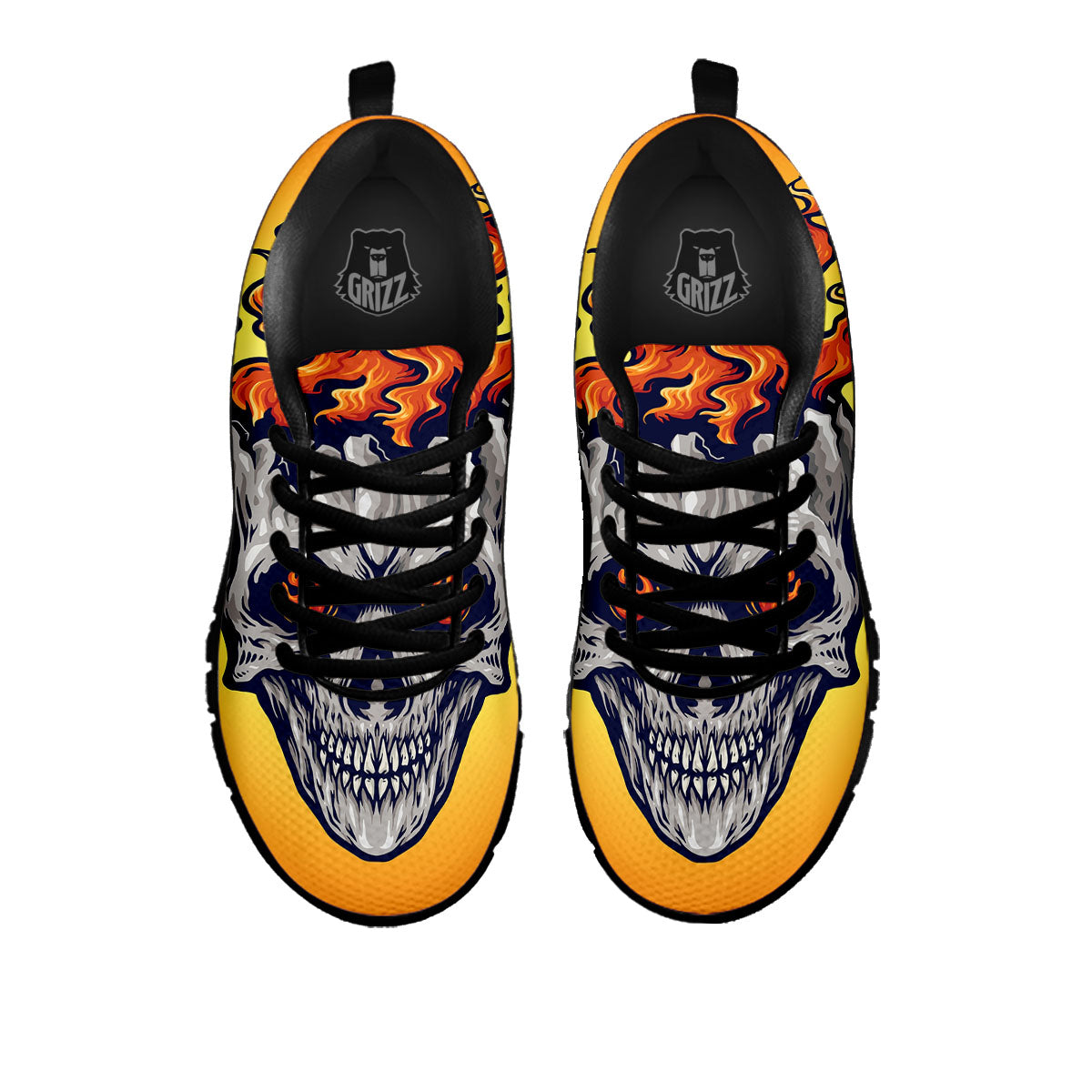 Devil Fire Punk Print Black Sneaker-grizzshop